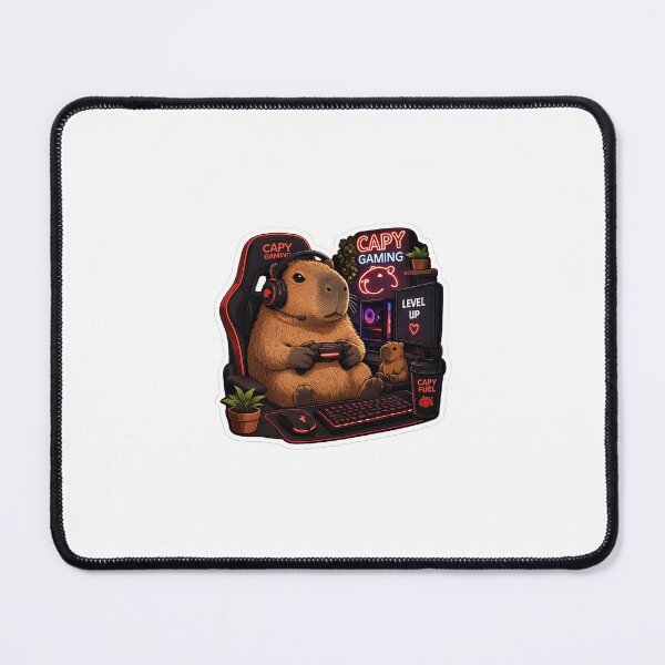 Item preview, Capybara Gaming Cartoon Design designed and sold by Aramdesing.