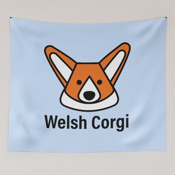 Item preview, Welsh corgi face color logo designed and sold by Konopikyu.