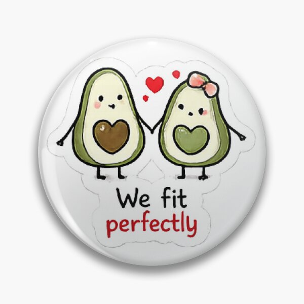 Item preview, We Fit Perfectly Cute Avocado Couple Love designed and sold by Northline Creative.