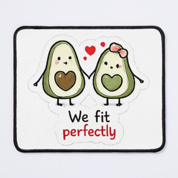 Item preview, We Fit Perfectly Cute Avocado Couple Love designed and sold by Northline Creative.