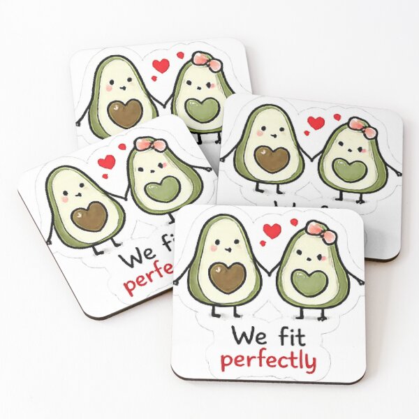 Item preview, We Fit Perfectly Cute Avocado Couple Love designed and sold by Northline Creative.