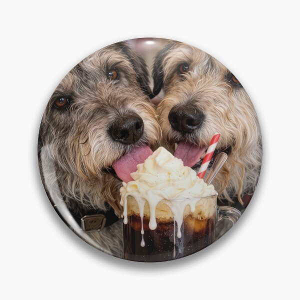 Item preview, Two Irish Wolfhounds Sharing a Root Beer Float designed and sold by Maria Dryfhout.