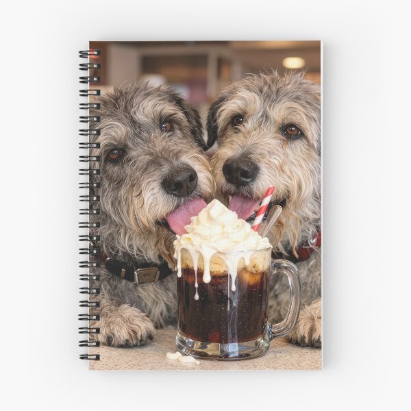 Item preview, Two Irish Wolfhounds Sharing a Root Beer Float designed and sold by Maria Dryfhout.