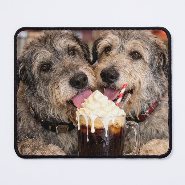 Item preview, Two Irish Wolfhounds Sharing a Root Beer Float designed and sold by Maria Dryfhout.