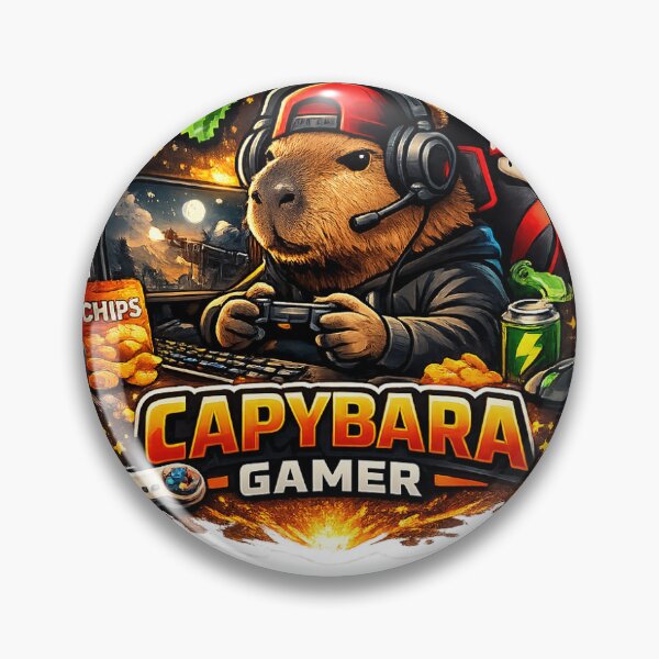 Item preview, Capybara Gaming Cartoon Design designed and sold by Aramdesing.