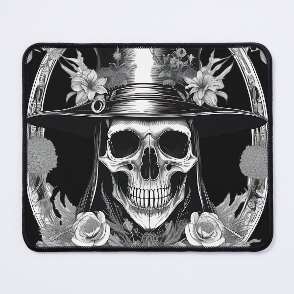 Item preview, Victorian Gothic Top Hat Skull Engraving designed and sold by DarkOriginArts.