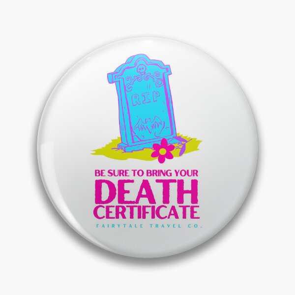 Item preview, Haunted Vacation Death Certificate Design designed and sold by Fairytale Travel Co..