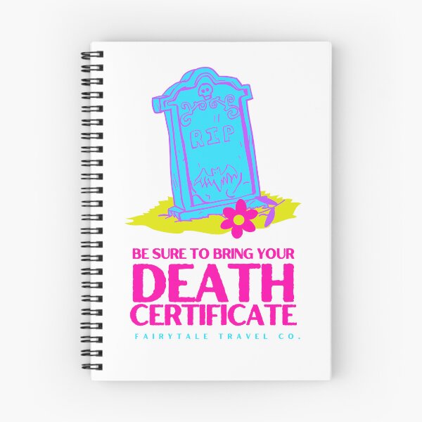 Item preview, Haunted Vacation Death Certificate Design designed and sold by Fairytale Travel Co..