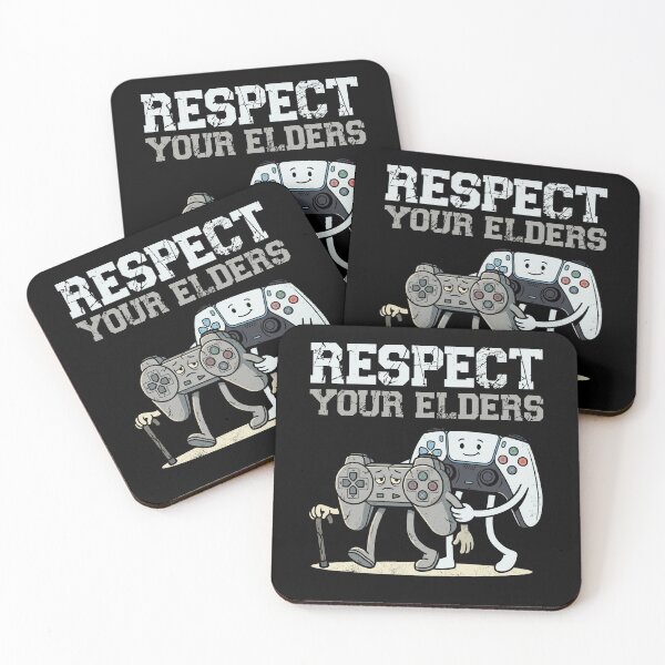 Item preview, Respect Your Elders Funny Retro Game Controller designed and sold by IsDesignHub.