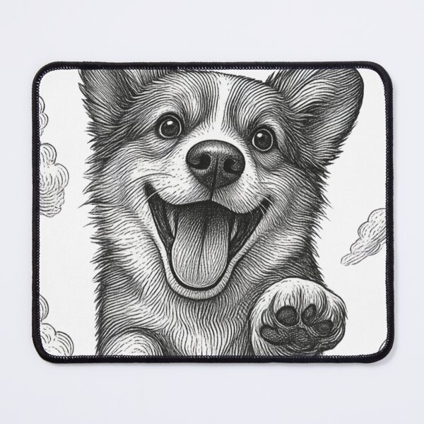 Item preview, Cute Flying Corgi Dog Vintage Line Art Design designed and sold by SoftPeepCo.