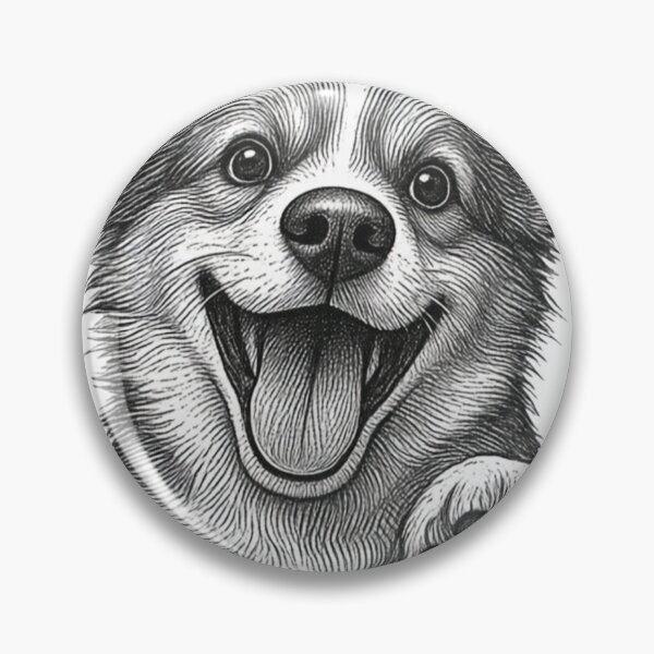 Item preview, Cute Flying Corgi Dog Vintage Line Art Design designed and sold by SoftPeepCo.