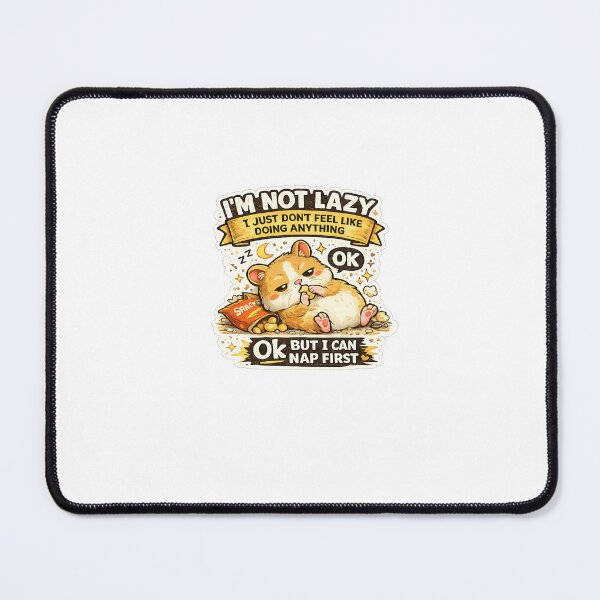 Item preview, Lazy Hamster Meme Sticker | Cute Sleepy Hamster Funny Aesthetic Design designed and sold by RohitPrints.