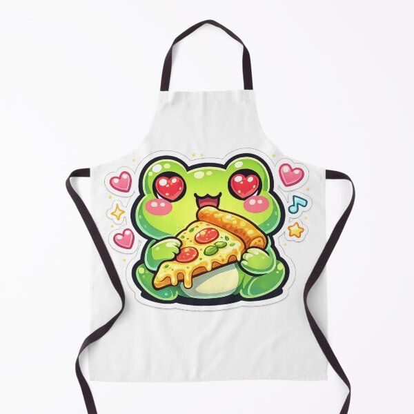 Item preview, Pizza Lover Frog – Cute Heart Eyes Cartoon Frog Aesthetic designed and sold by ArtsyExplorer.