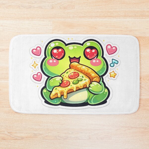 Item preview, Pizza Lover Frog – Cute Heart Eyes Cartoon Frog Aesthetic designed and sold by ArtsyExplorer.