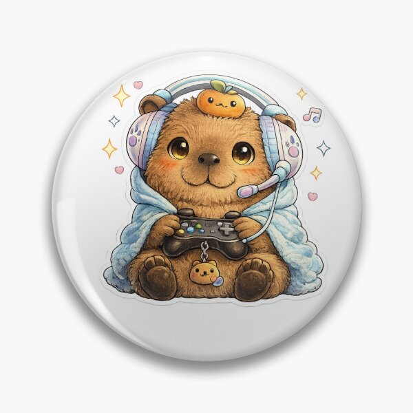 Artikelvorschau, Capybara Gamer PixelBara entworfen und verkauft von CuteStiq.