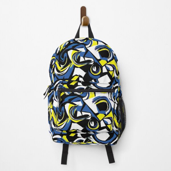 Item preview, Blue and yellow geometric abstract pattern designed and sold by ColdStarfish.