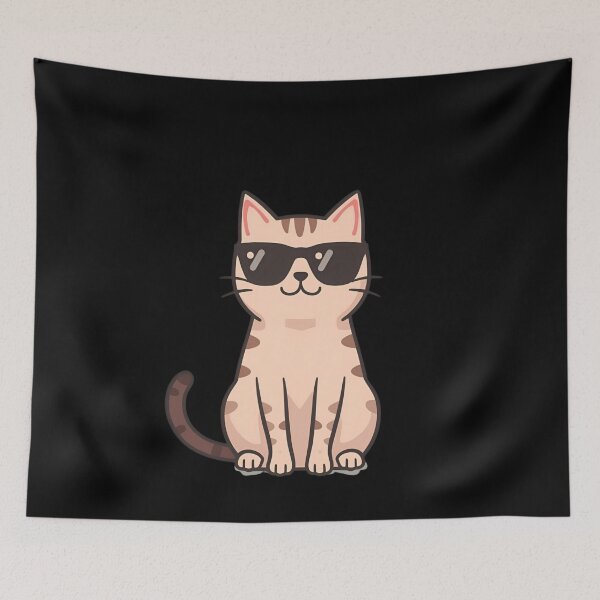 Item preview, a cat sitting with sunglasses 1 designed and sold by Neon G.