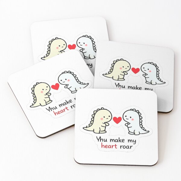 Item preview, You Make My Heart Roar Cute Dinosaur Couple designed and sold by Northline Creative.