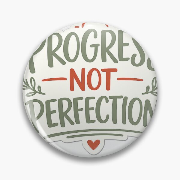 Item preview, Progress Not Perfection – Boho Minimalist Motivational Typography Sticker & T-Shirts Design designed and sold by Designer Forever ⭐⭐⭐⭐⭐.