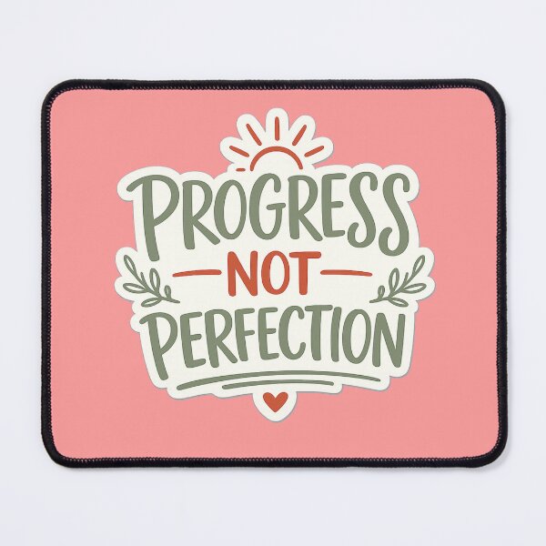 Item preview, Progress Not Perfection – Boho Minimalist Motivational Typography Sticker & T-Shirts Design designed and sold by Designer Forever ⭐⭐⭐⭐⭐.