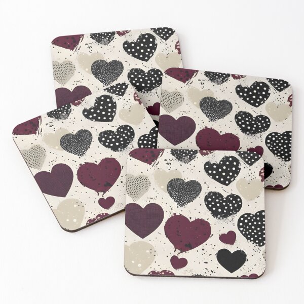 Item preview, Red and blue hearts designed and sold by ItsAllYellow.