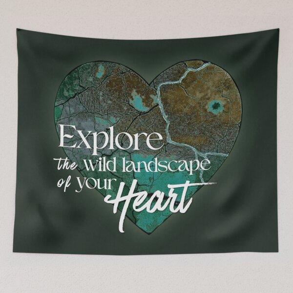 Item preview, Explore The Wild Landscape Of Your Heart Map designed and sold by Timeless Muse.