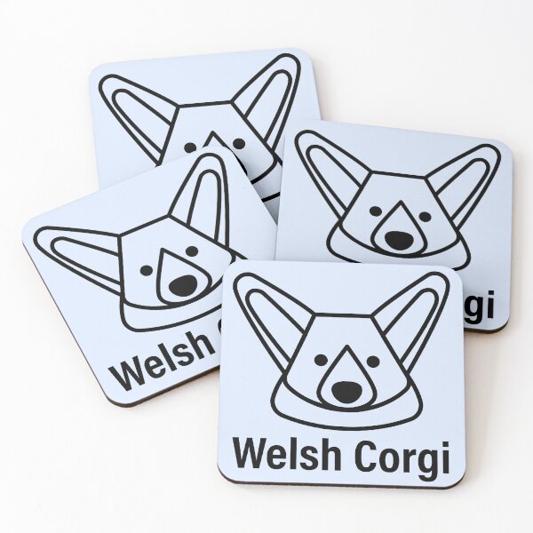 Item preview, Welsh corgi face one color logo designed and sold by Konopikyu.