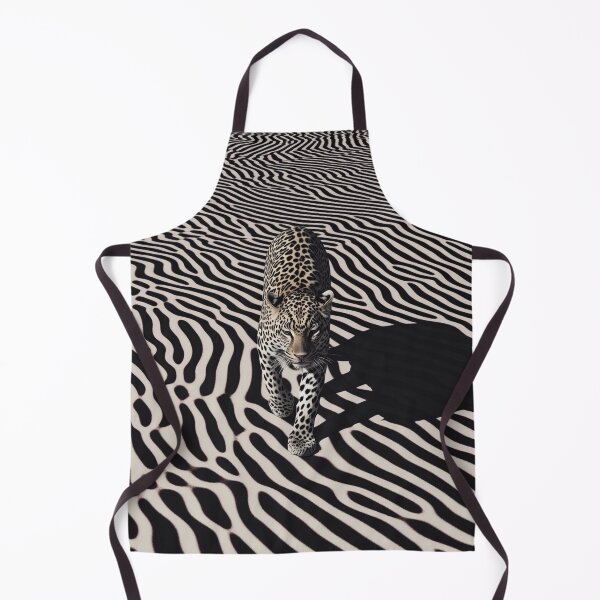 Item preview, Stylized black and white leopard walking designed and sold by olenapetol.