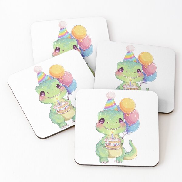 Item preview, Cute Chibi T-Rex Pastel Aesthetic Birthday Dinosaur designed and sold by Tronstell.