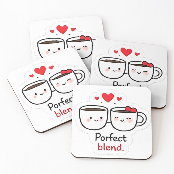 Item preview, Perfect Blend Cute Coffee Couple Love designed and sold by Northline Creative.