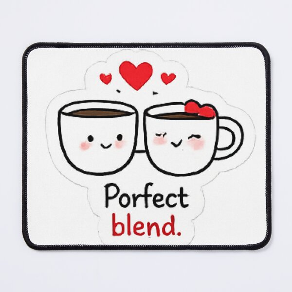 Item preview, Perfect Blend Cute Coffee Couple Love designed and sold by Northline Creative.