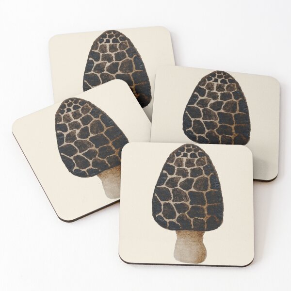 Item preview, Morel mushroom - hand-painted in watercolor. designed and sold by Greitas.