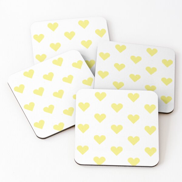 Item preview, Medium YELLOW and WHITE LOVE HEARTS designed and sold by RachelMacht.