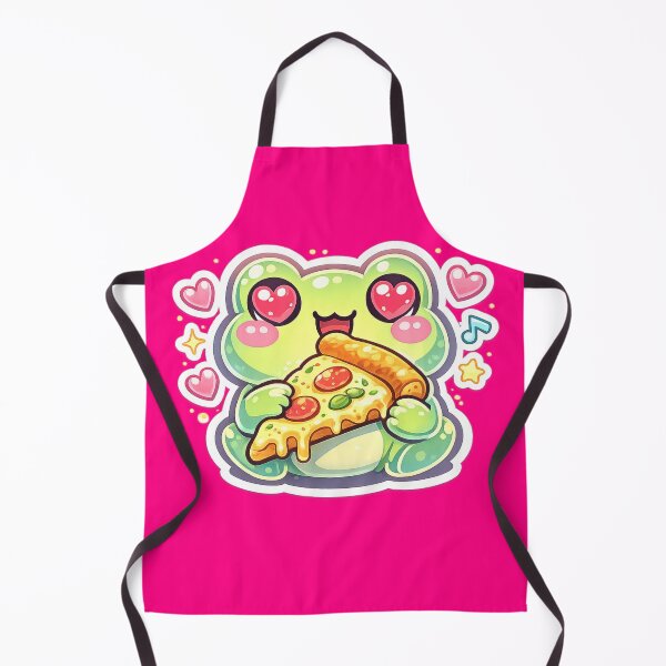 Item preview, Pizza Lover Frog – Cute Heart Eyes Cartoon Frog Aesthetic Pastel designed and sold by ArtsyExplorer.