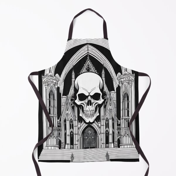 Item preview, Gothic Cathedral Architecture Skull Engraving designed and sold by DarkOriginArts.