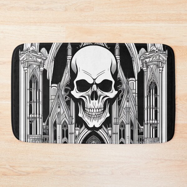 Item preview, Gothic Cathedral Architecture Skull Engraving designed and sold by DarkOriginArts.
