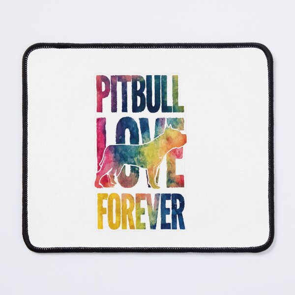 Item preview, Pitbull Love Forever - Colorful Rainbow Watercolor Silhouette designed and sold by My Pitbull Place.
