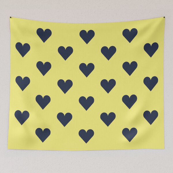 Item preview, Medium NAVY BLUE & YELLOW LOVE HEARTS designed and sold by RachelMacht.