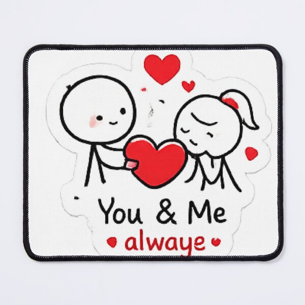 Item preview, You And Me Always Cute Stick Figures Love designed and sold by Northline Creative.