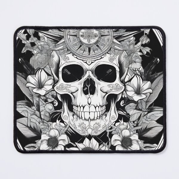 Item preview, Celestial Sacred Sun Skull Engraving designed and sold by DarkOriginArts.