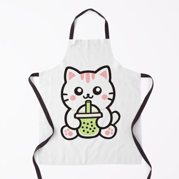 Item preview, Cute Kawaii Cat Drinking Bubble Tea designed and sold by IYI.