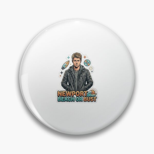 Item preview, Newport Beach or Bust - Retro Ryan Atwood Y2K Sticker designed and sold by Emma's Stickers.