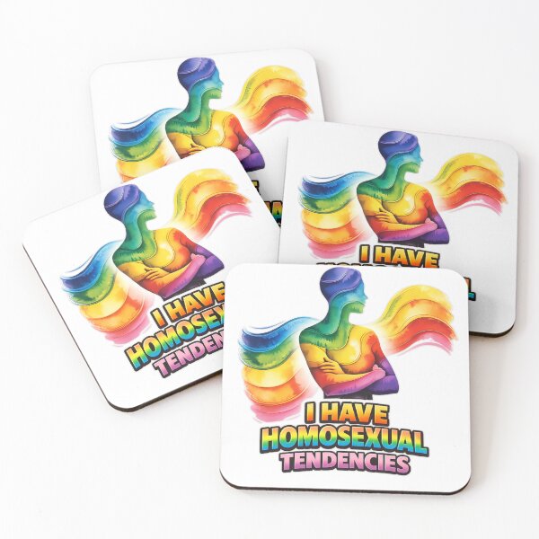Item preview, I Have Homosexual Tendencies Meme Colorful Human Silhouette T-Shirt designed and sold by MerchlyMike.