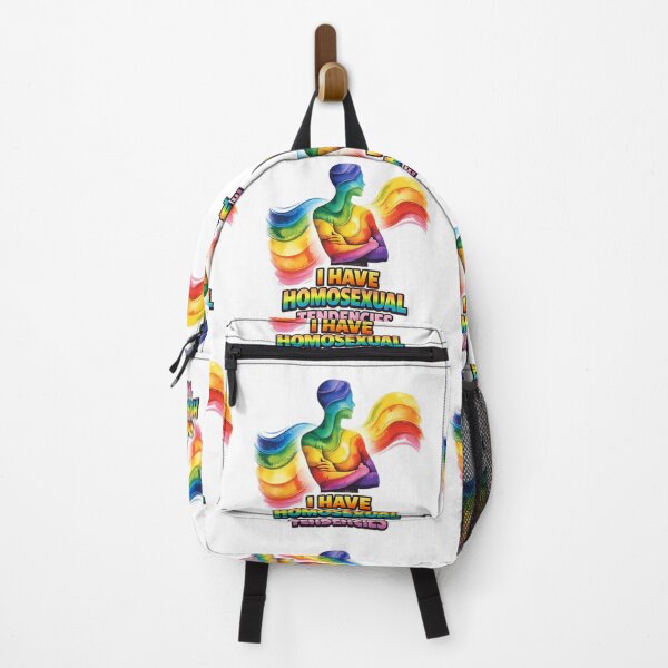 Item preview, I Have Homosexual Tendencies Meme Colorful Human Silhouette T-Shirt designed and sold by MerchlyMike.