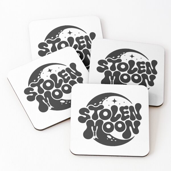 Item preview, Stolen Moon Retro Psychedelic Typography Design | Groovy Vintage Moon Artwork designed and sold by TialCorner.