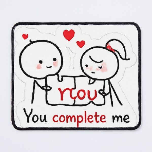 Item preview, You Complete Me Cute Puzzle Stick Figures Love designed and sold by Northline Creative.