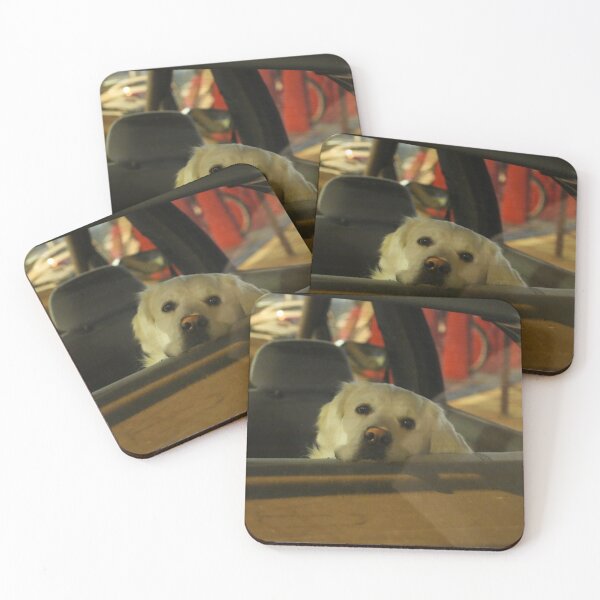 Item preview, Big Dog Looking Through Car Window — Cinematic Evening Portrait designed and sold by ulvisuals.