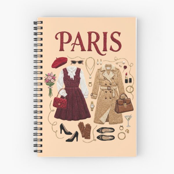 Item preview, A flatlay fashion illustration of Parisian style designed and sold by 123ks.