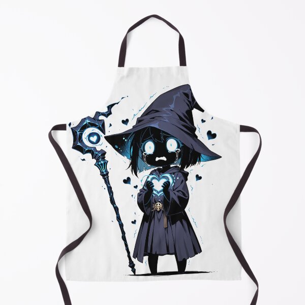 Item preview, Sad Chibi Shadow Mage | Cute Dark Fantasy Witch with Glowing Heart designed and sold by TattooDrive.