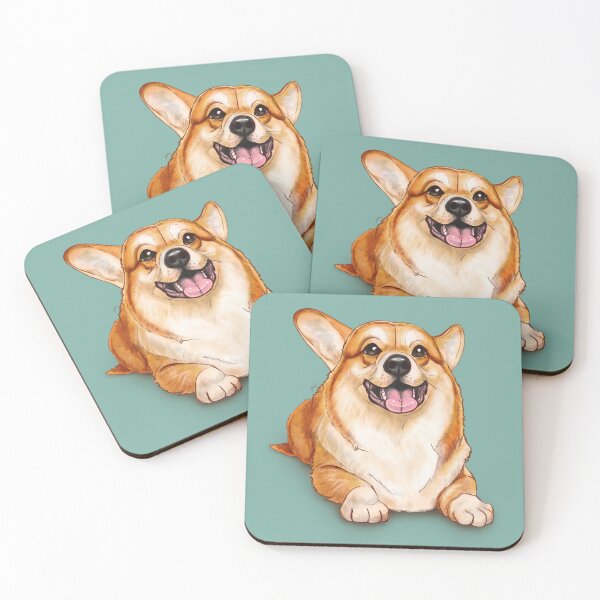 Item preview, Welsh corgi digital illustration designed and sold by Konopikyu.